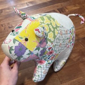 Vintage quilted pig stuff animal